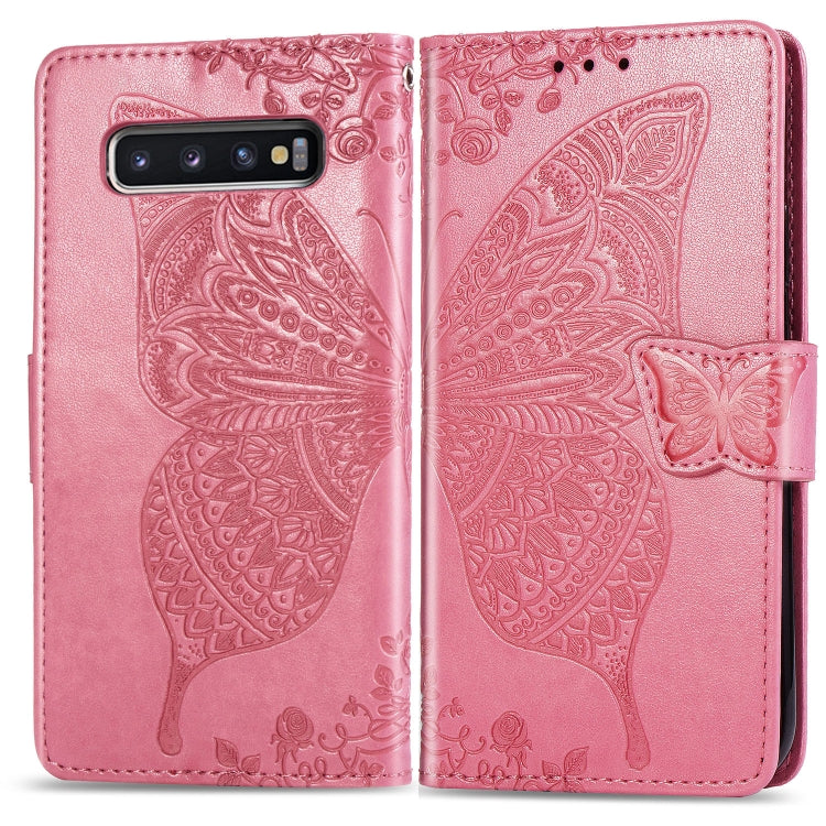Butterfly Love Flowers Embossing Horizontal Flip Leather Case for Galaxy S10, with Holder & Card Slots & Wallet & Lanyard, For Galaxy S10 - HoMEdemic™ 