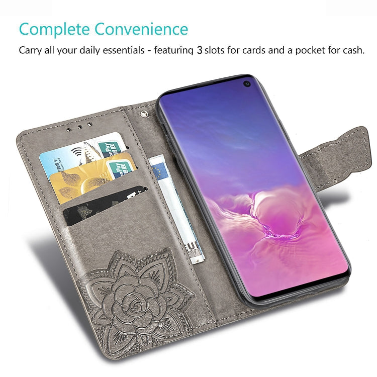 Butterfly Love Flowers Embossing Horizontal Flip Leather Case for Galaxy S10, with Holder & Card Slots & Wallet & Lanyard, For Galaxy S10 - HoMEdemic™ 
