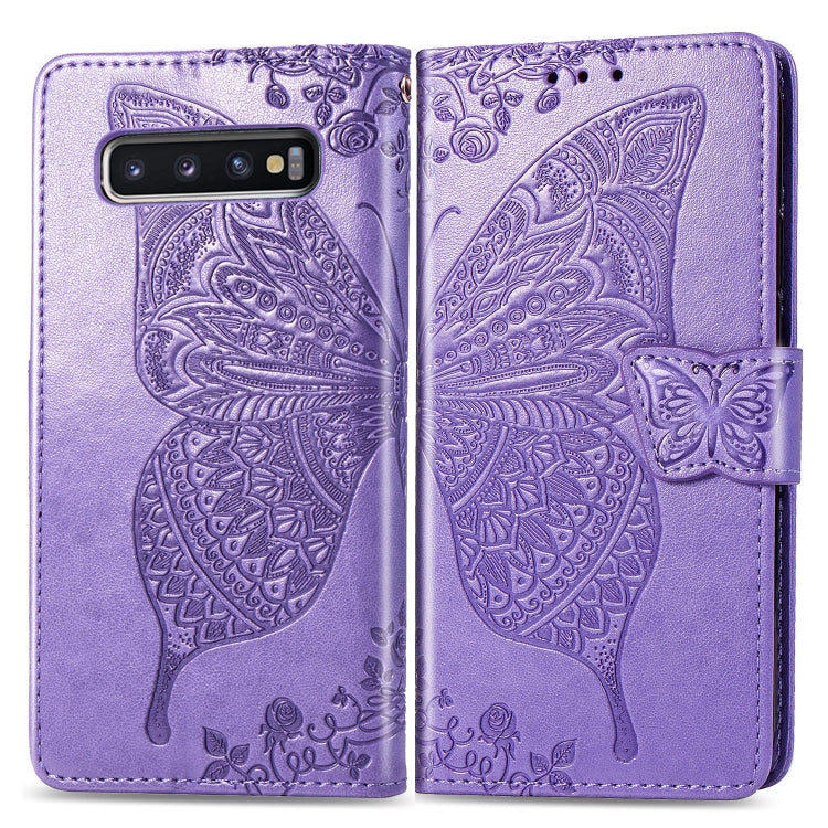 Butterfly Love Flowers Embossing Horizontal Flip Leather Case for Galaxy S10, with Holder & Card Slots & Wallet & Lanyard, For Galaxy S10 - HoMEdemic™ 