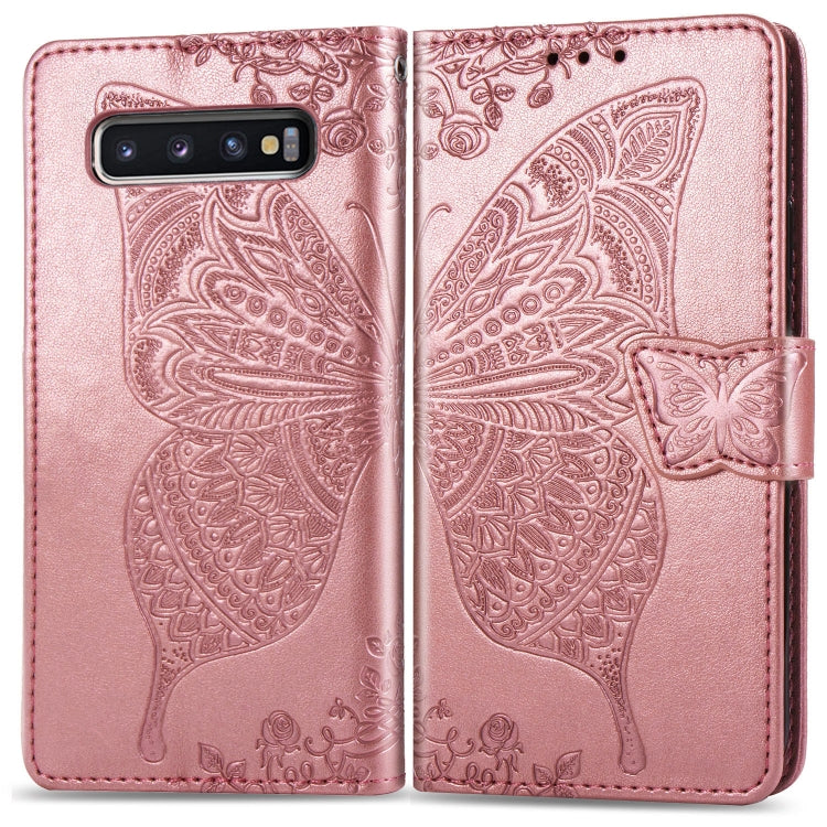 Butterfly Love Flowers Embossing Horizontal Flip Leather Case for Galaxy S10, with Holder & Card Slots & Wallet & Lanyard, For Galaxy S10 - HoMEdemic™ 