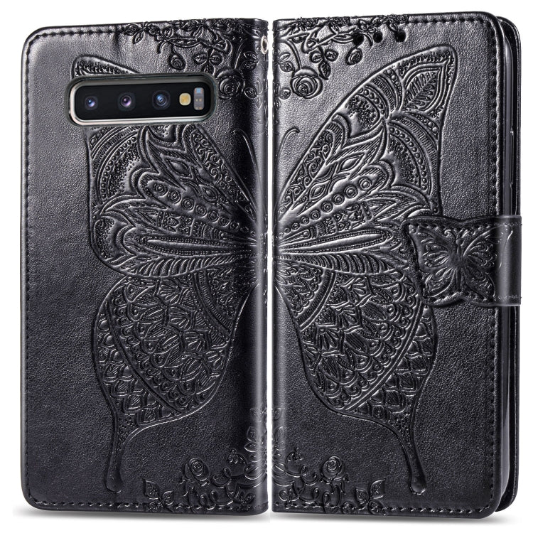 Butterfly Love Flowers Embossing Horizontal Flip Leather Case for Galaxy S10, with Holder & Card Slots & Wallet & Lanyard, For Galaxy S10 - HoMEdemic™ 