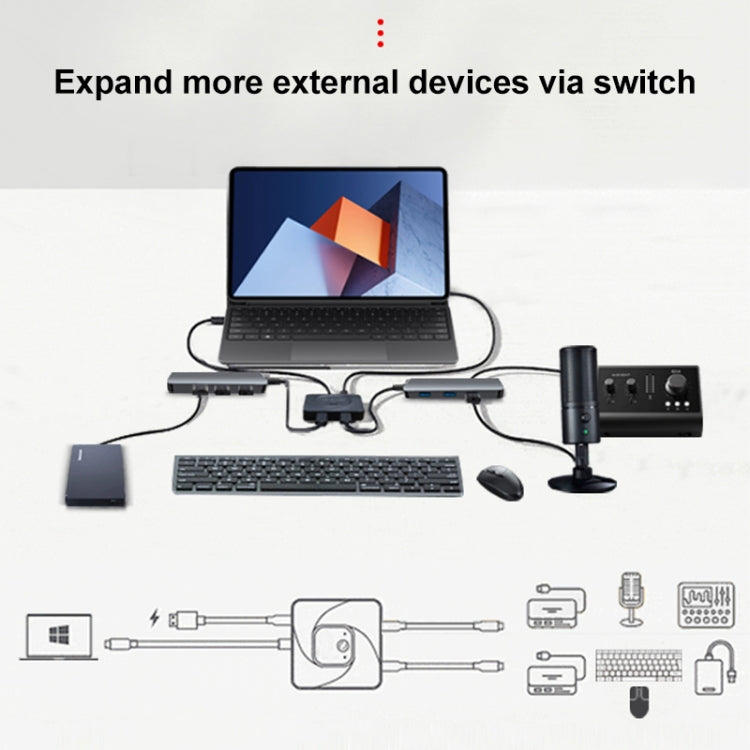C-HD019 USB-C / Type-C Full-featured Bidirectional Switch Supports 8K HD Display - HoMEdemic™ 