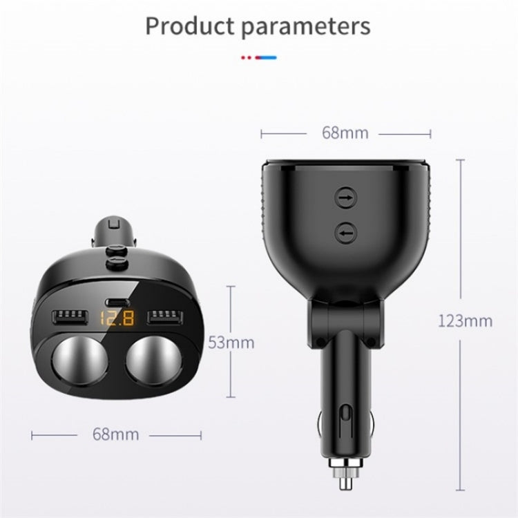 C06Q Dual USB + Type-C Cigarette Lighter PD 18W / QC3.0 Fast Charging Car Charger - HoMEdemic™ 