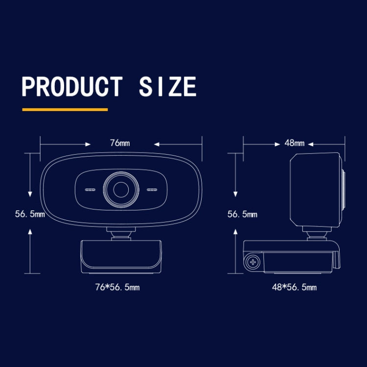 C10 2K HD Without Distortion 360 Degrees Rotate Three-speed Fill Light USB Free Drive Webcams, Built-in  Sound Clearer Microphone - HoMEdemic™ 