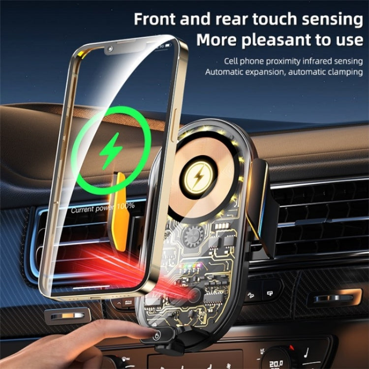 C23 66W Car Air Vent Phone Holder Wireless Charger(Gold) - HoMEdemic™ 