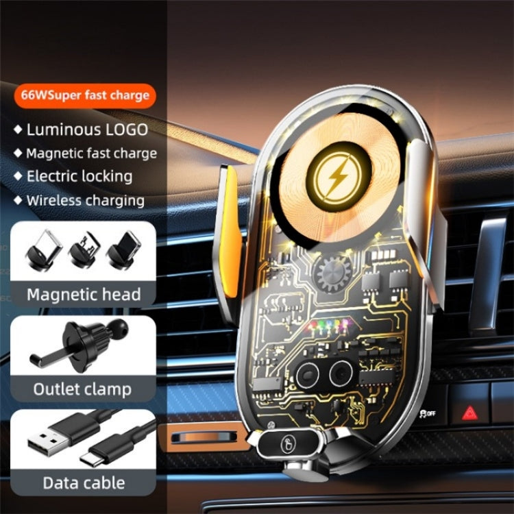 C23 66W Car Air Vent Phone Holder Wireless Charger(Gold) - HoMEdemic™ 