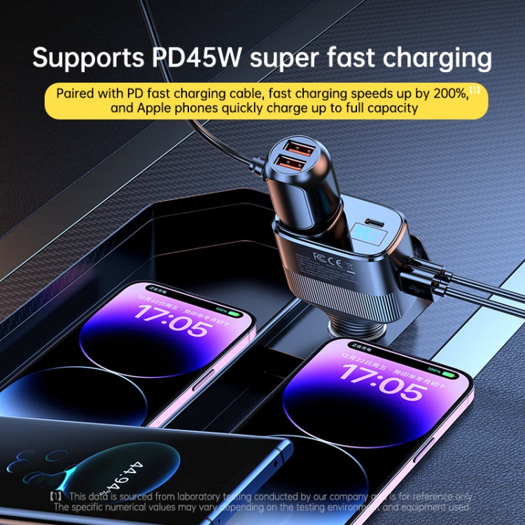 C26 4 in 1 PD45W Type-Cx2+USB Car Cigarette Lighter Fast Charging Charger - HoMEdemic™ 