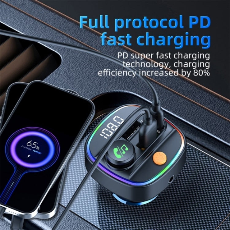 C4S Digital Display Car PD 30W+QC 3.0 Car Charger Audio MP3 Player FM Transmitter - HoMEdemic™ 