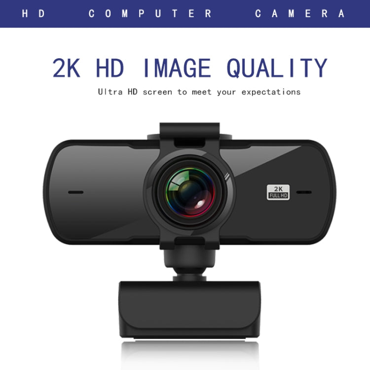 C5 4 Million Pixel Auto Focus 2K Full HD Webcam 360 Rotation USB Driver-free Live Broadcast WebCamera with Mic, C5 - HoMEdemic™ 