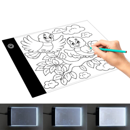 A5 Boards LED Dimmable Acrylic USB Copy Sketchpad - HoMEdemic™ 