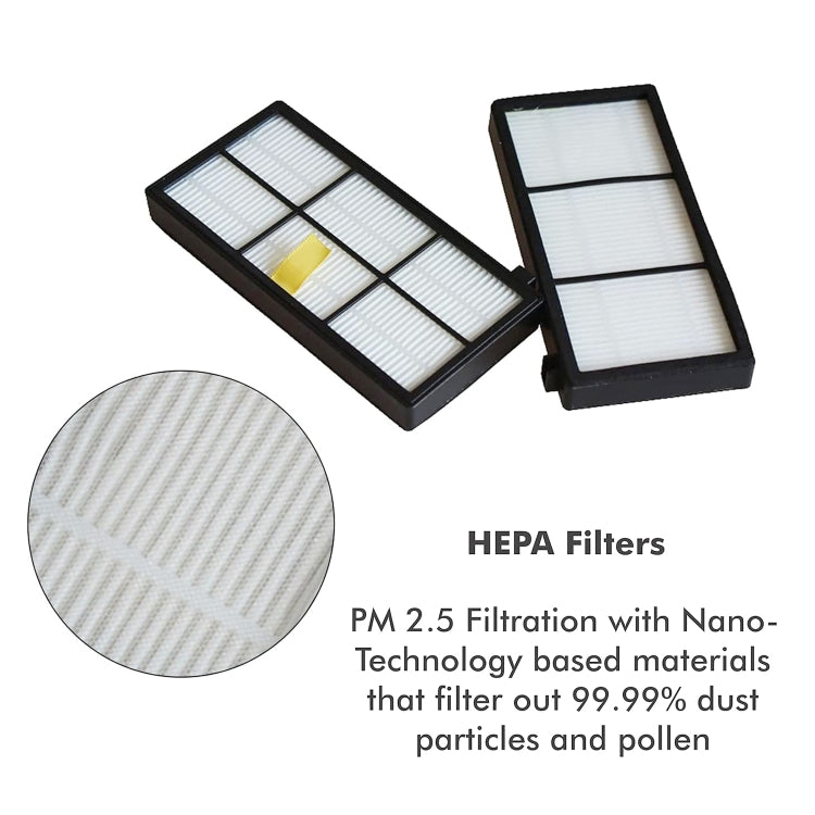 4 PCS Universal Replacement Robotic Vacuum Cleaner HEPA Filter for iRobot 870 / 800 / 880 / 960 / 980 - HoMEdemic™ 