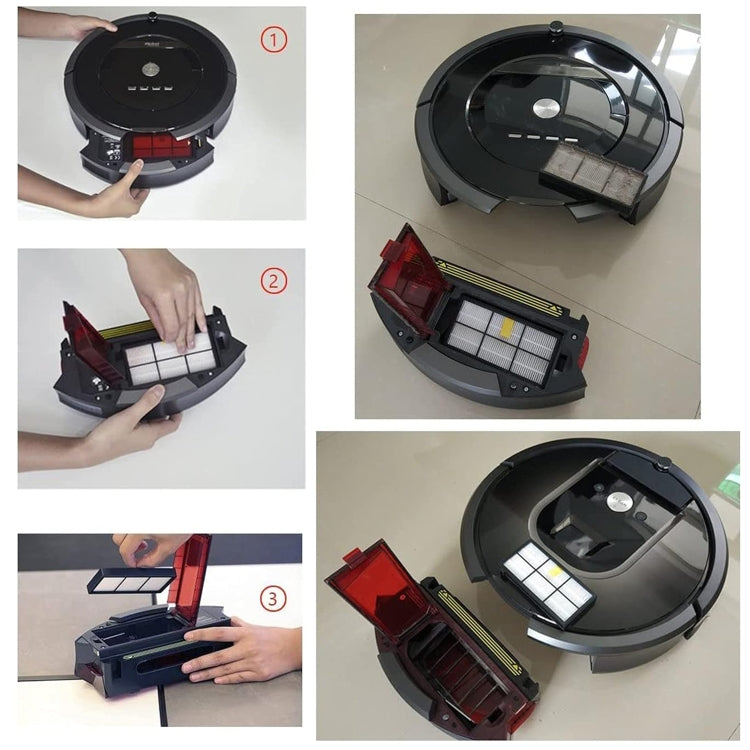 4 PCS Universal Replacement Robotic Vacuum Cleaner HEPA Filter for iRobot 870 / 800 / 880 / 960 / 980 - HoMEdemic™ 