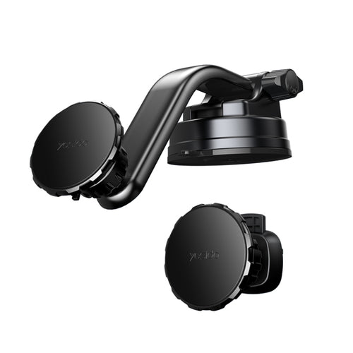 Yesido C159 Suction Cup Type Magnetic Car Phone Holder Set (Black) - HoMEdemic™ 