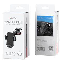 Yesido C172 Suction Cup Type Bending Arm Car Phone Holder (Black) - HoMEdemic™ 