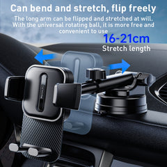Yesido C174 Suction Cup Type Telescopic Car Phone Holder (Black) - HoMEdemic™ 