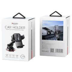 Yesido C174 Suction Cup Type Telescopic Car Phone Holder (Black) - HoMEdemic™ 