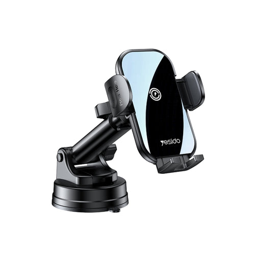 Yesido C197 15W 2 in 1 Suction Cup Type Wireless Charging Car Holder Set (Black) - HoMEdemic™ 