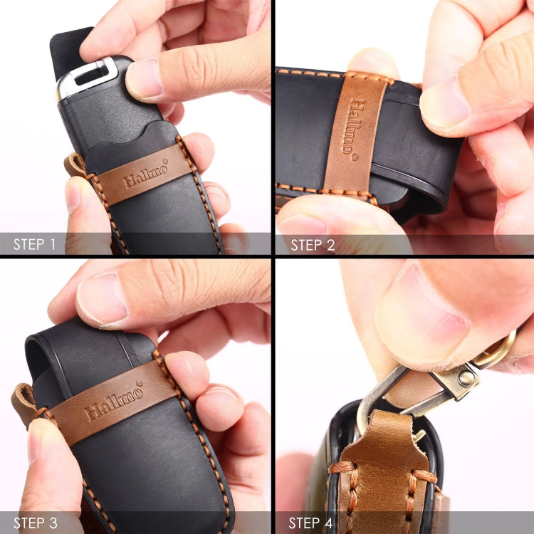 For Ford F-150 4-button C072 Car Key Leather Protective Case, C072
