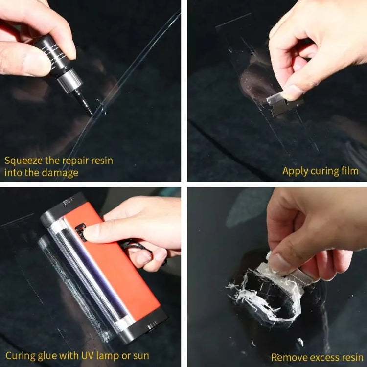 2 in 1 3ml Paintless Dent Removal Car Window Windshield Repair Fluid with Tool, 2 in 1 Repair Fluid (Black), 2 in 1 Repair Fluid (White) - HoMEdemic™ 