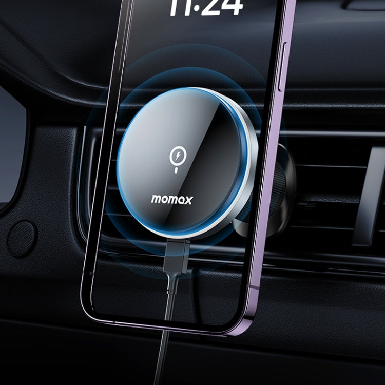 MOMAX CM25A Magnetic Wireless Charger Car Air Outlet Phone Holder - HoMEdemic™ 