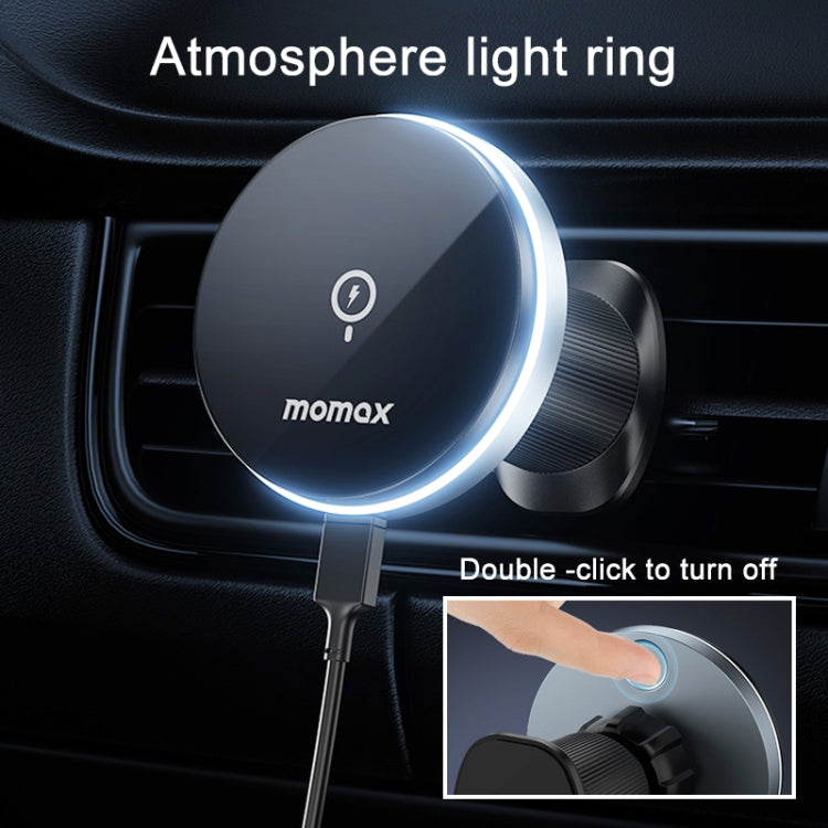 MOMAX CM25A Magnetic Wireless Charger Car Air Outlet Phone Holder - HoMEdemic™ 