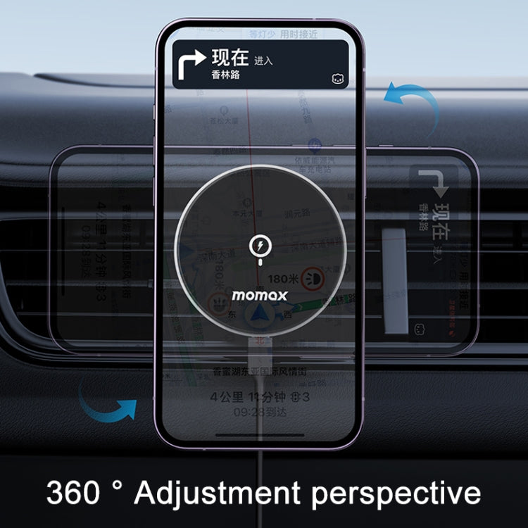 MOMAX CM25A Magnetic Wireless Charger Car Air Outlet Phone Holder - HoMEdemic™ 