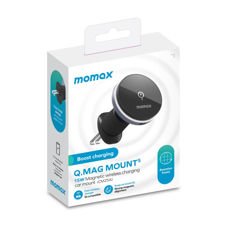MOMAX CM25A Magnetic Wireless Charger Car Air Outlet Phone Holder - HoMEdemic™ 