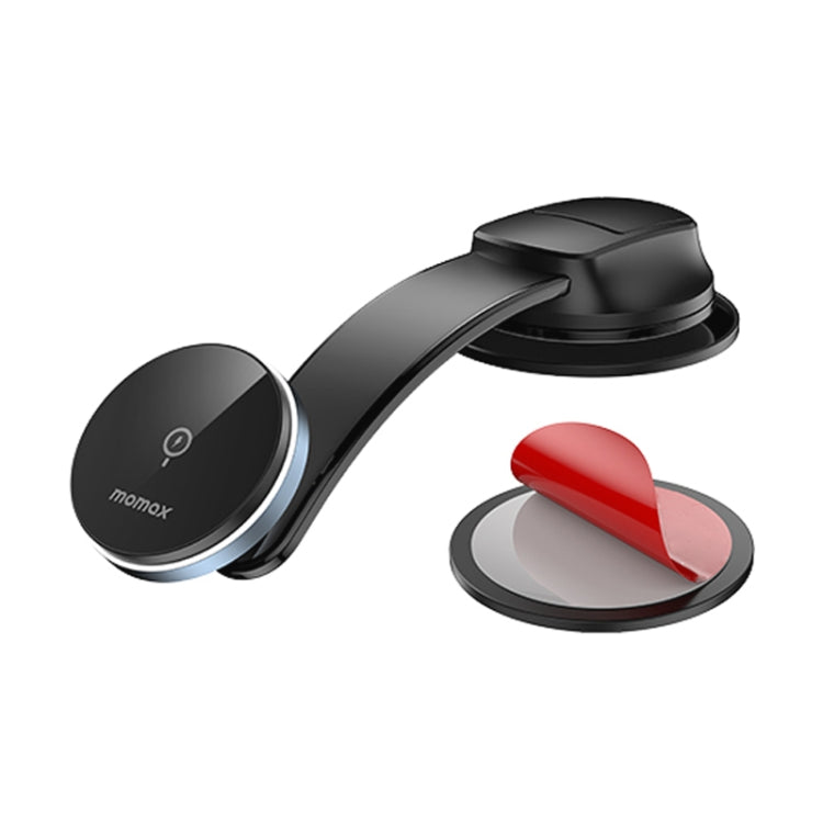 MOMAX CM25B Magnetic Wireless Charger Car Suction Cup Phone Holder - HoMEdemic™ 
