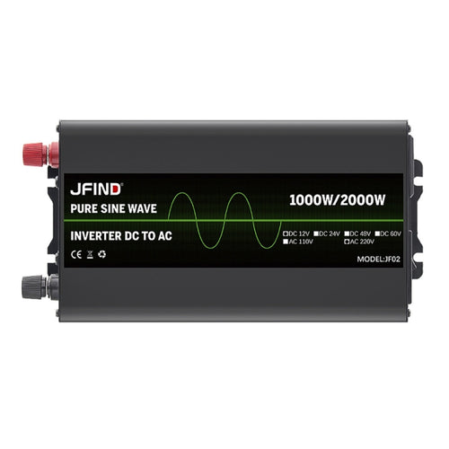 JFIND JF02 1000W 12V to 220V Pure Sine Wave Power Inverter, Universal Plug - HoMEdemic™ 