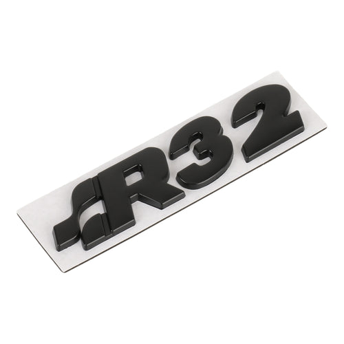 Car R32 Pattern 3D Metal Personalized Decorative Stickers, Size: 10.5 x 3 x 0.5cm (Black) - HoMEdemic™ 