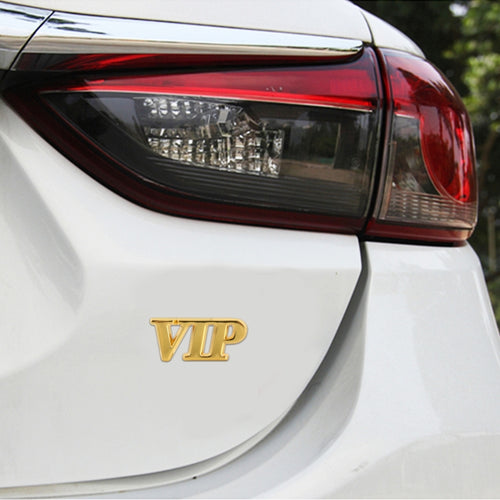 Car One-Piece VIP Metal Personalized Decorative Stickers, Size: 5.5x2.5x0.5cm (Gold) - HoMEdemic™ 