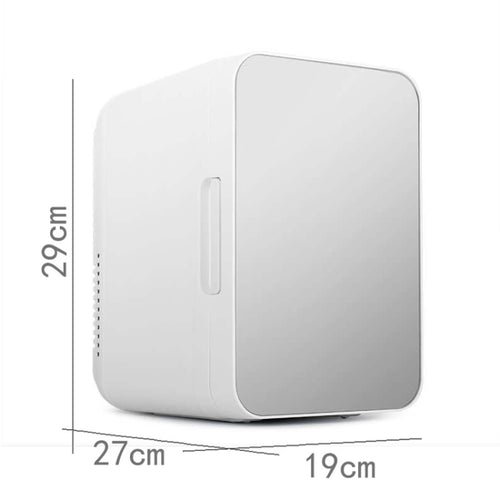 8L 37-48W Tempered Glass Panel Car / Home Mini Refrigerator, EU Plug (Silver) - HoMEdemic™ 