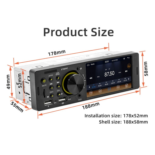 4 inch 800x480P Car Radio Receiver MP5 Player, Support FM & Bluetooth & SD Card with Remote Control - HoMEdemic™ 