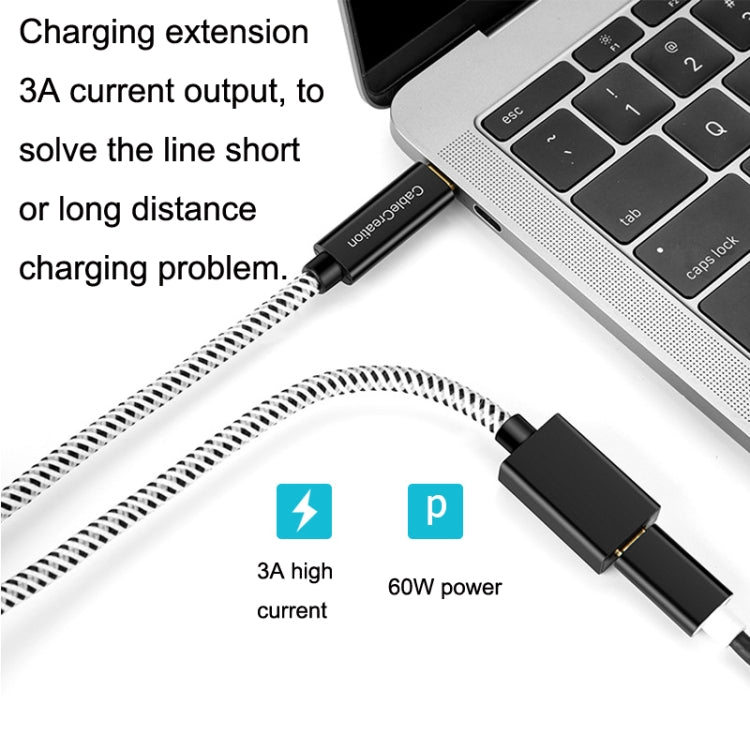 CC0316 0.3m Type-C / USB-C Male to Female Extension Cable Computer Phone Charging Cable(Black) - HoMEdemic™ 