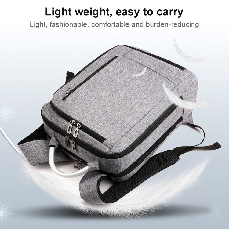 cxs-620 Multifunctional Oxford Laptop Bag Backpack (Light Grey) - HoMEdemic™ 