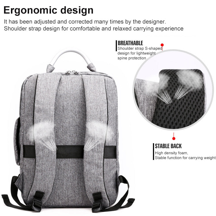 cxs-620 Multifunctional Oxford Laptop Bag Backpack (Army Green) - HoMEdemic™ 