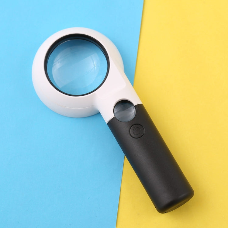 CH55-8L Hand-Held With LED Lamp Magnifier Double Lens 7 Times / 20 Times Portable Magnifying Glass, CH55-8L - HoMEdemic™ 