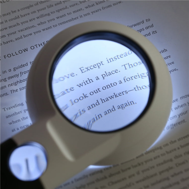 CH55-8L Hand-Held With LED Lamp Magnifier Double Lens 7 Times / 20 Times Portable Magnifying Glass, CH55-8L - HoMEdemic™ 