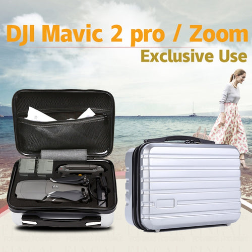 Shockproof Waterproof  Portable Case PC Hard Shell  Storage Bag for DJI Mavic 2 Pro / Zoom and Accessories(Silver) - HoMEdemic™ 