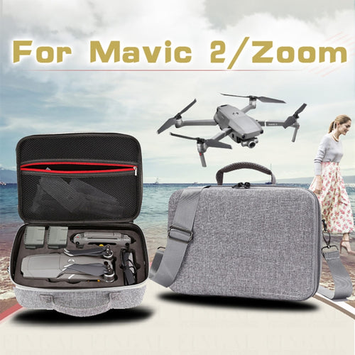 Shockproof Waterproof Portable Case for DJI Mavic 2 Pro / Zoom and Accessories, Size: 29cm x 19.5cm x 12.5cm(Grey) - HoMEdemic™ 