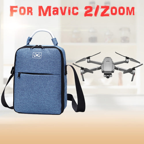 Shockproof Waterproof Single Shoulder Storage Travel Carrying Cover Case Box  for DJI Mavic 2 Pro / Zoom and Accessories(Blue) - HoMEdemic™ 