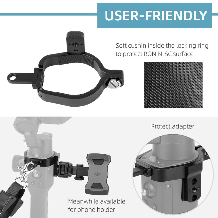 Sunnylife RO-Q9228 Handheld Gimbal Special Lanyard Shoulder Strap + Fixed Ring Hang Buckle for DJI RONIN-SC - HoMEdemic™ 