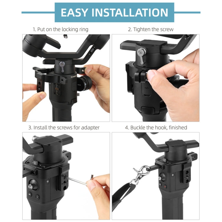 Sunnylife RO-Q9228 Handheld Gimbal Special Lanyard Shoulder Strap + Fixed Ring Hang Buckle for DJI RONIN-SC - HoMEdemic™ 
