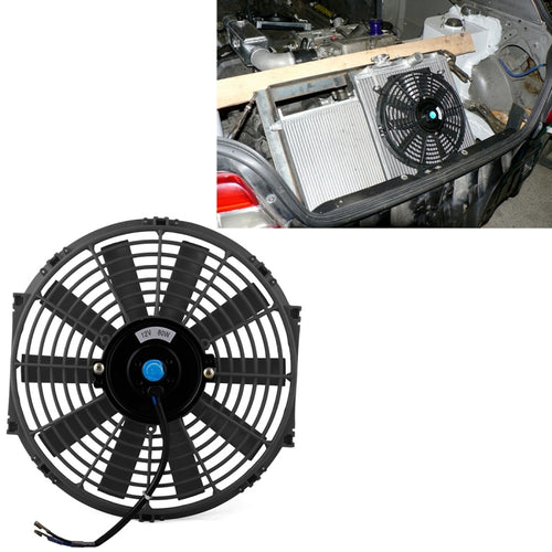 12V 80W 12 inch Car Cooling Fan High-power Modified Tank Fan Cooling Fan Powerful Auto Fan Mini Air Conditioner for Car - HoMEdemic™ 