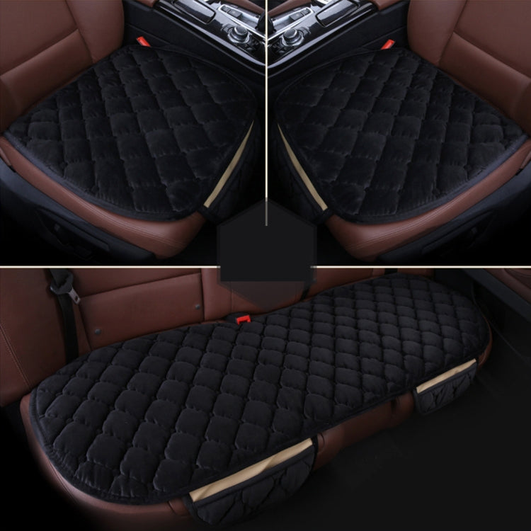 3 PCS / Set Luxurious Warm Car Seat Cover Cushion Universal Front Back Seat Covers Car Non-slip Chair Pad Warm Car Mats No Back Plush Cushion
