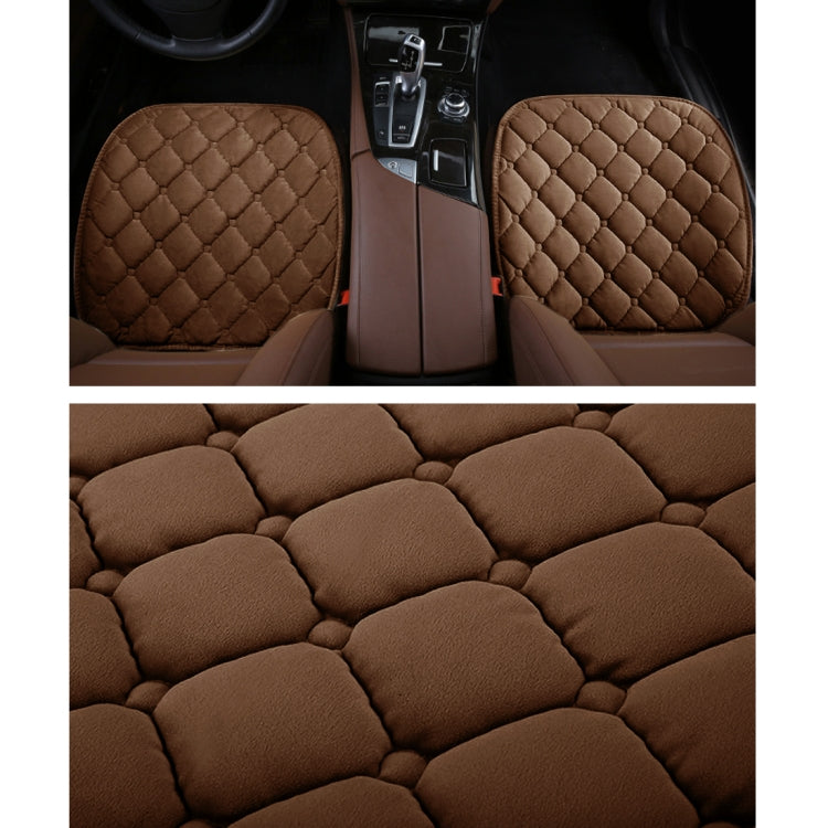 3 PCS / Set Luxurious Warm Car Seat Cover Cushion Universal Front Back Seat Covers Car Non-slip Chair Pad Warm Car Mats No Back Plush Cushion
