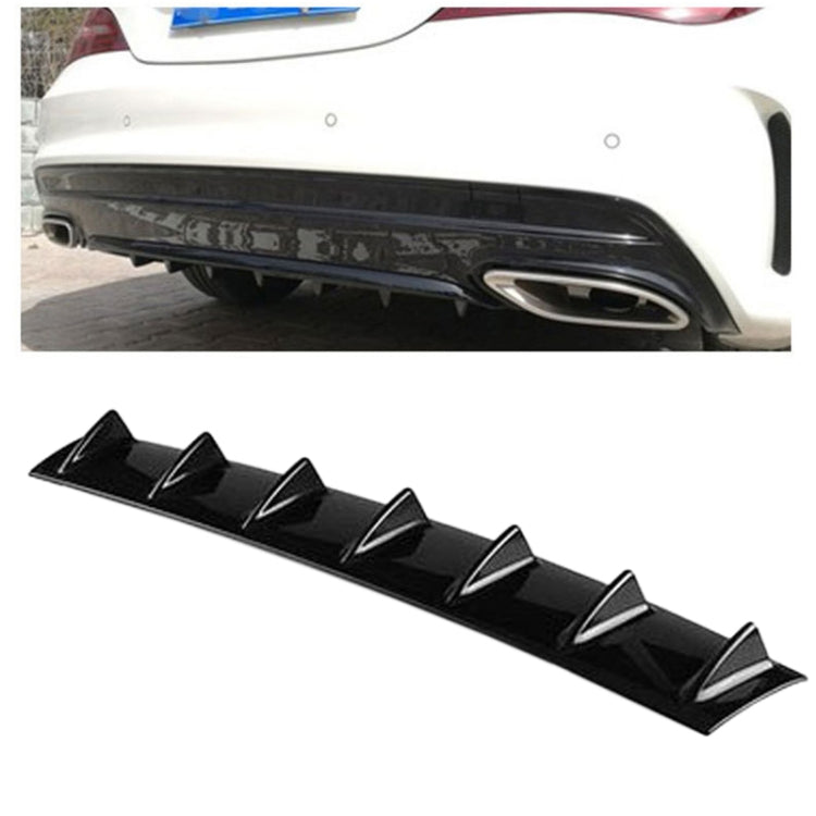 Universal Car Rear Bumper Lip Diffuser 7 Shark Fin Style Black ABS, Size: 85.3 x 79.8 x 13.4cm, 85.0x18.0x5.0cm Black - HoMEdemic™ 