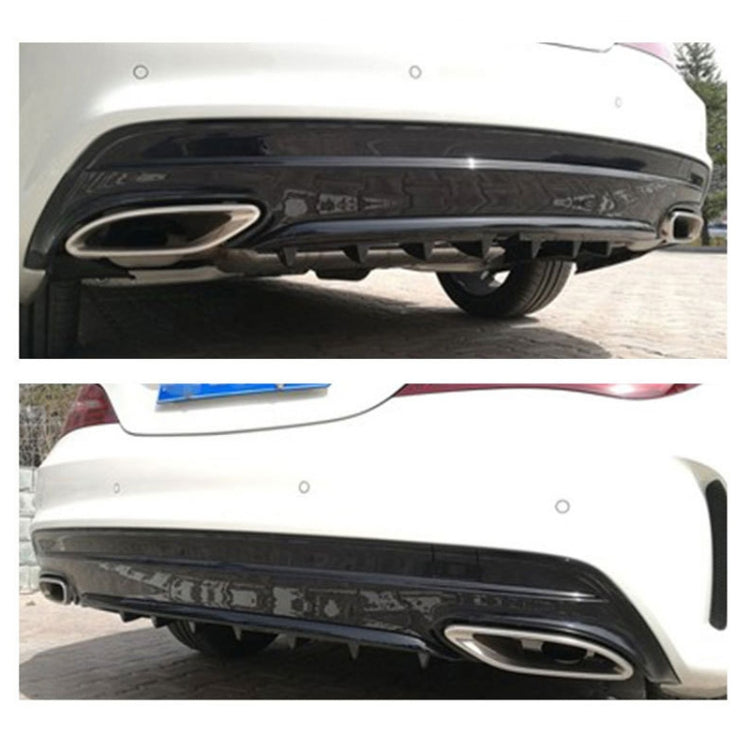 Universal Car Rear Bumper Lip Diffuser 7 Shark Fin Style Black ABS, Size: 85.3 x 79.8 x 13.4cm, 85.0x18.0x5.0cm Black - HoMEdemic™ 