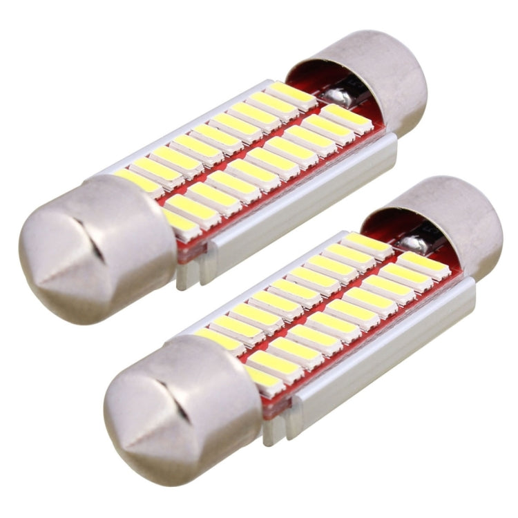 2 PCS Festoon 39mm 2W 200LM White Light 20 LED SMD 4014 Error Free License Plate Lights Car Light Bulb, 39mm - HoMEdemic™ 