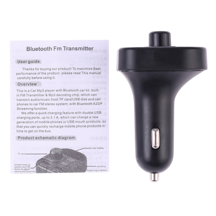 805E Dual USB Charging Bluetooth FM Transmitter MP3 Music Player Car Kit, Support Hands-Free Call  & Read TF Card / U Disk Music, 805E - HoMEdemic™ 